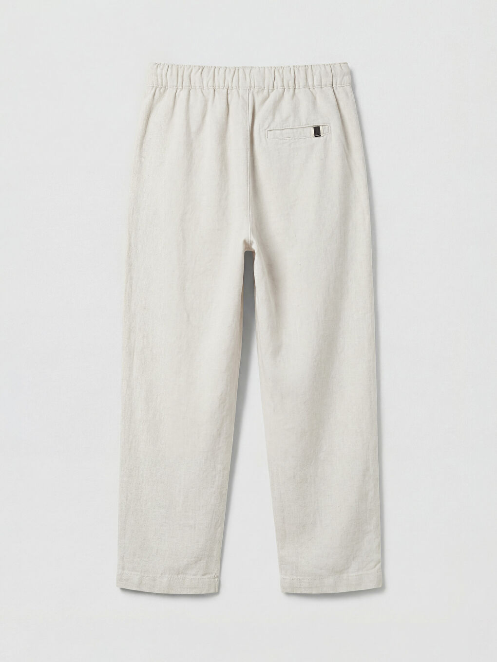 Bej oose Fit Erkek Çocuk Keten Pantolon-1