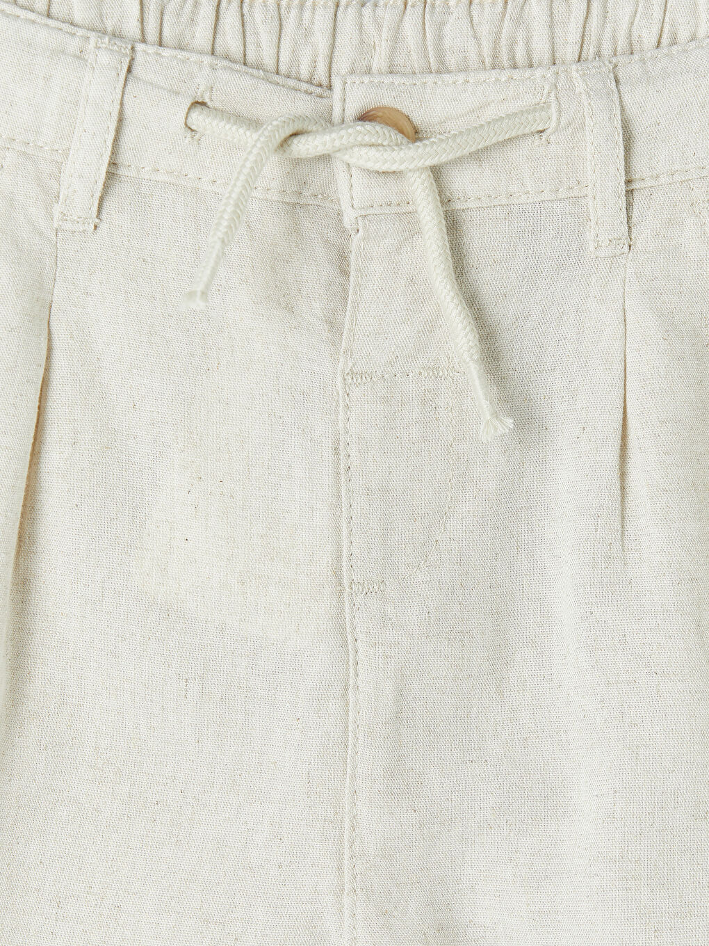 Bej oose Fit Erkek Çocuk Keten Pantolon-2