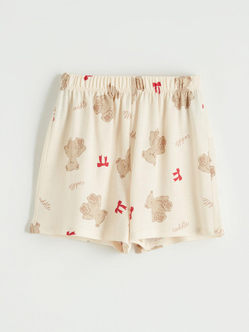 طقم بيجاما قصير وردي فتاة-3