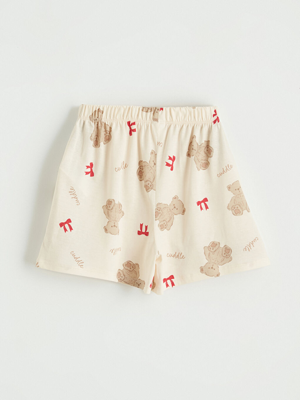 طقم بيجاما قصير وردي فتاة-4