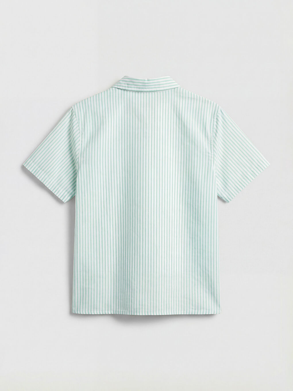 Turkuaz Keten Karışımlı Erkek Çocuk Gömlek-1