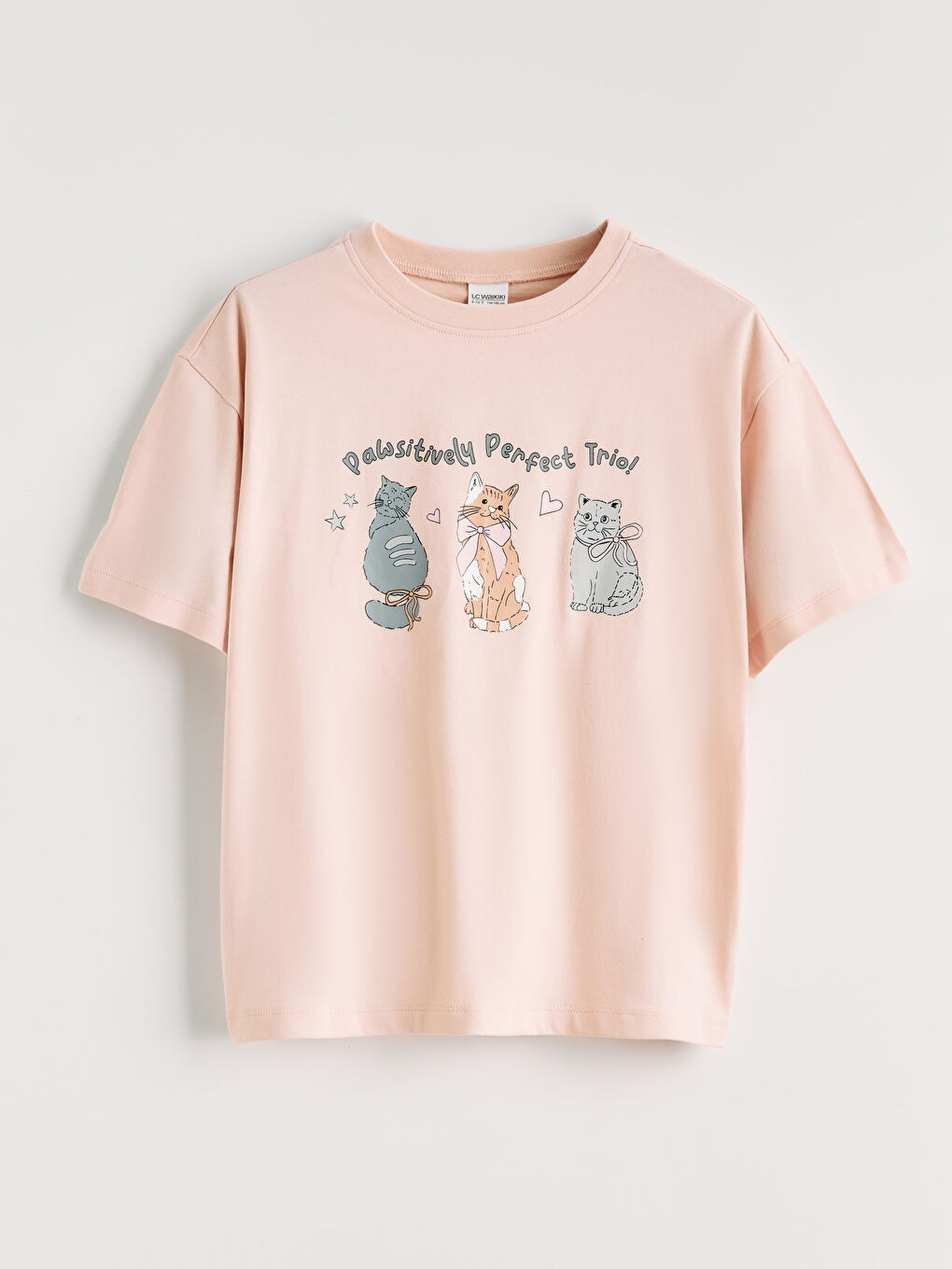 Cat Print Girls' Shortie Pyjamas Set-1