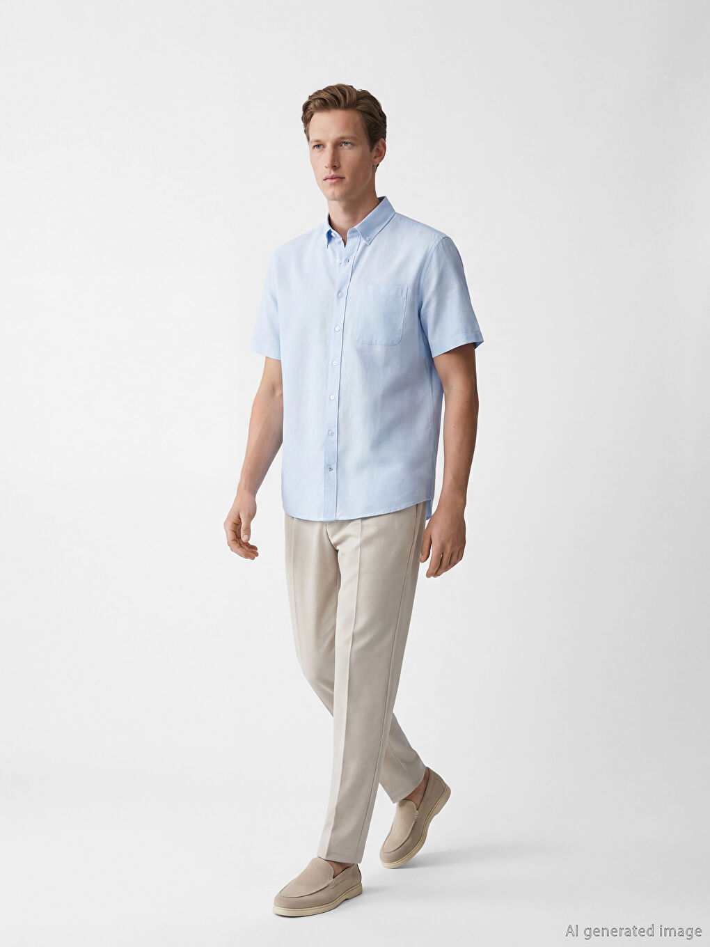 قميص أزرق رجل-1