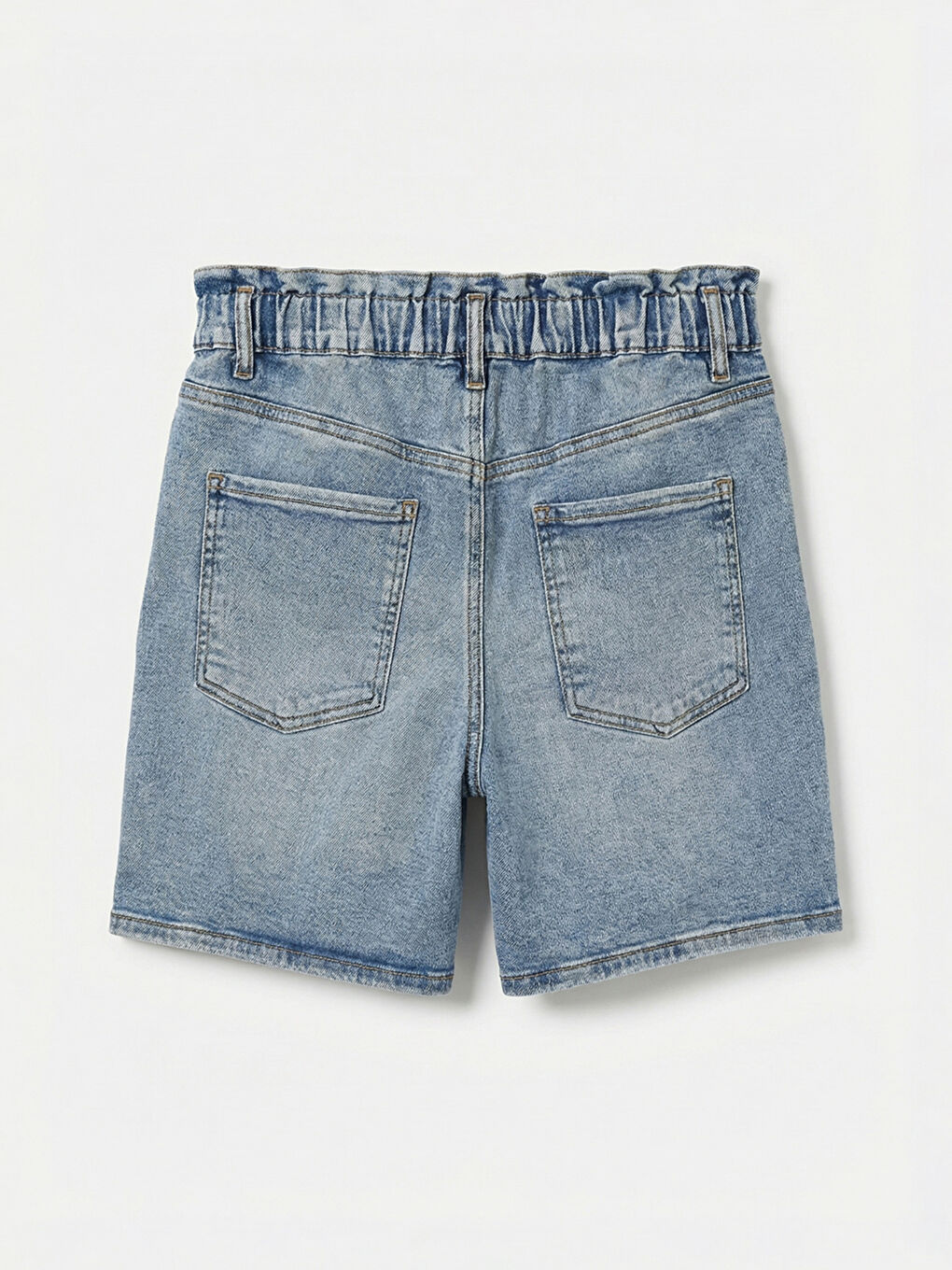 Woman BLUE Denim Shorts-5