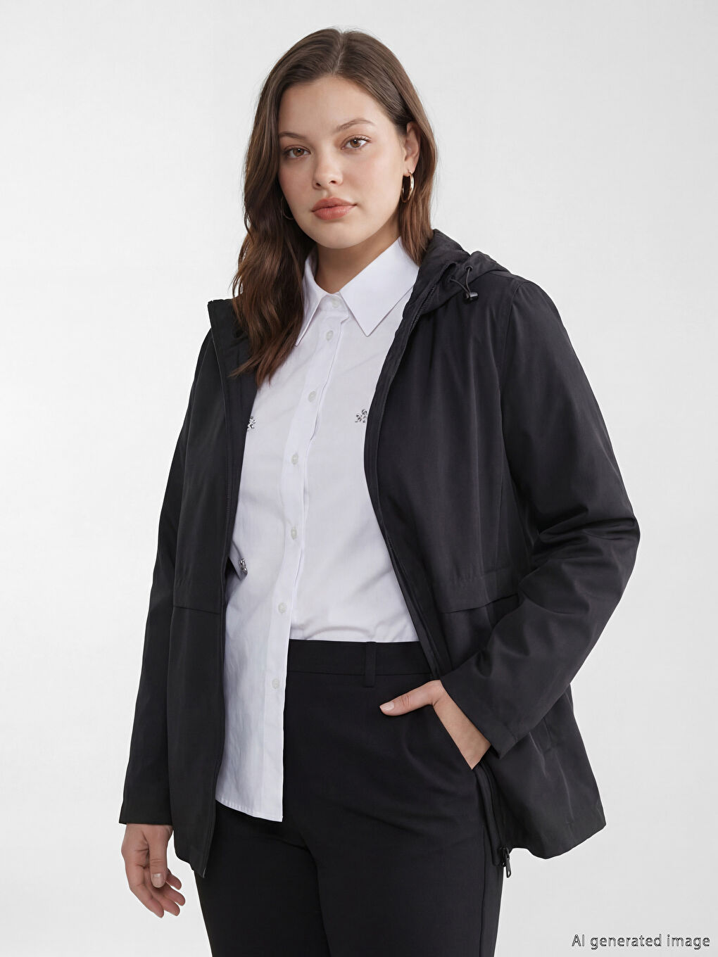 Hooded Women's Raincoat-1