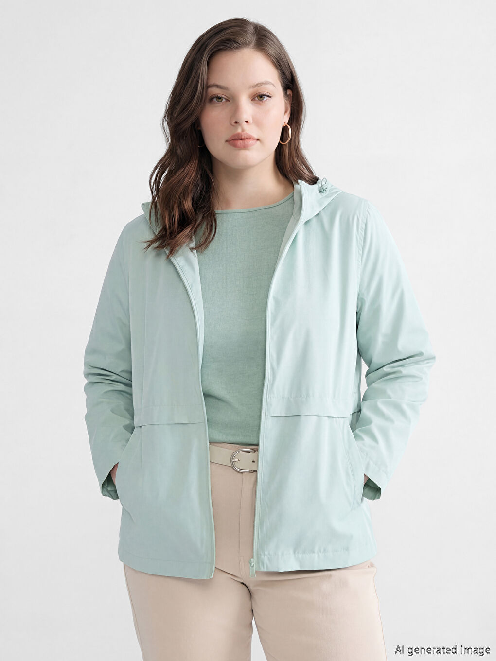 Women's Hooded Raincoat-1