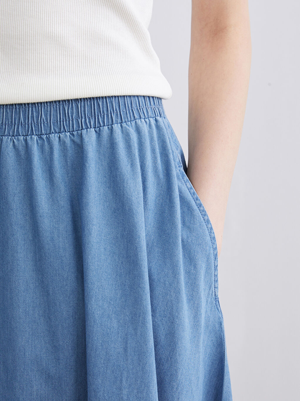 تنورة جينز أزرق امرأة-2