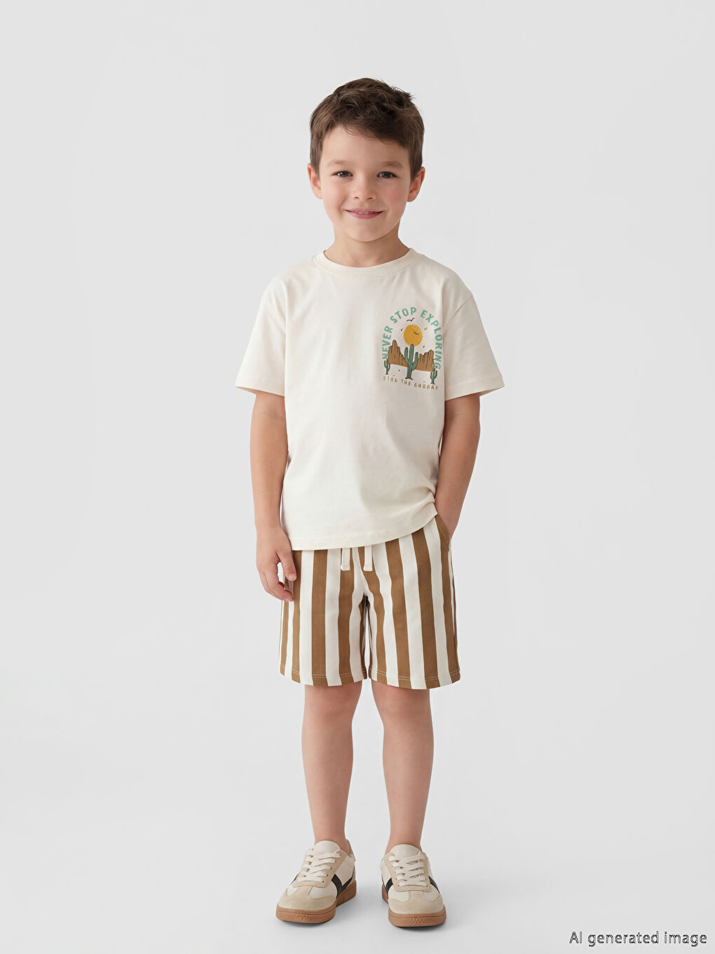 Štampana dečja majica i šorts
