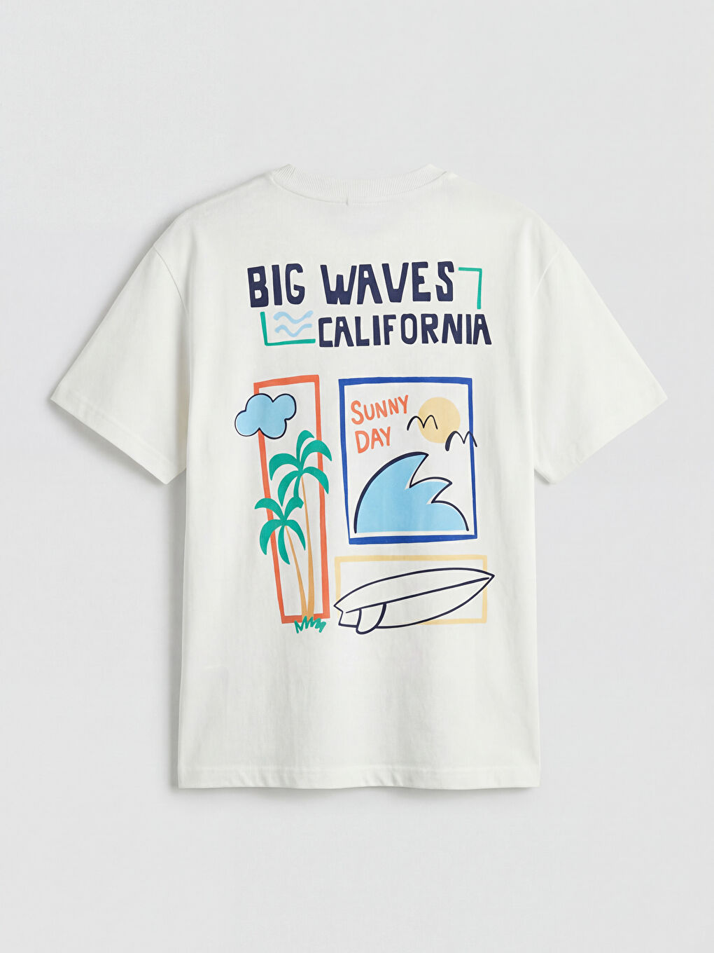 Ekru Baskılı Erkek Çocuk Şort ve Tişört-2