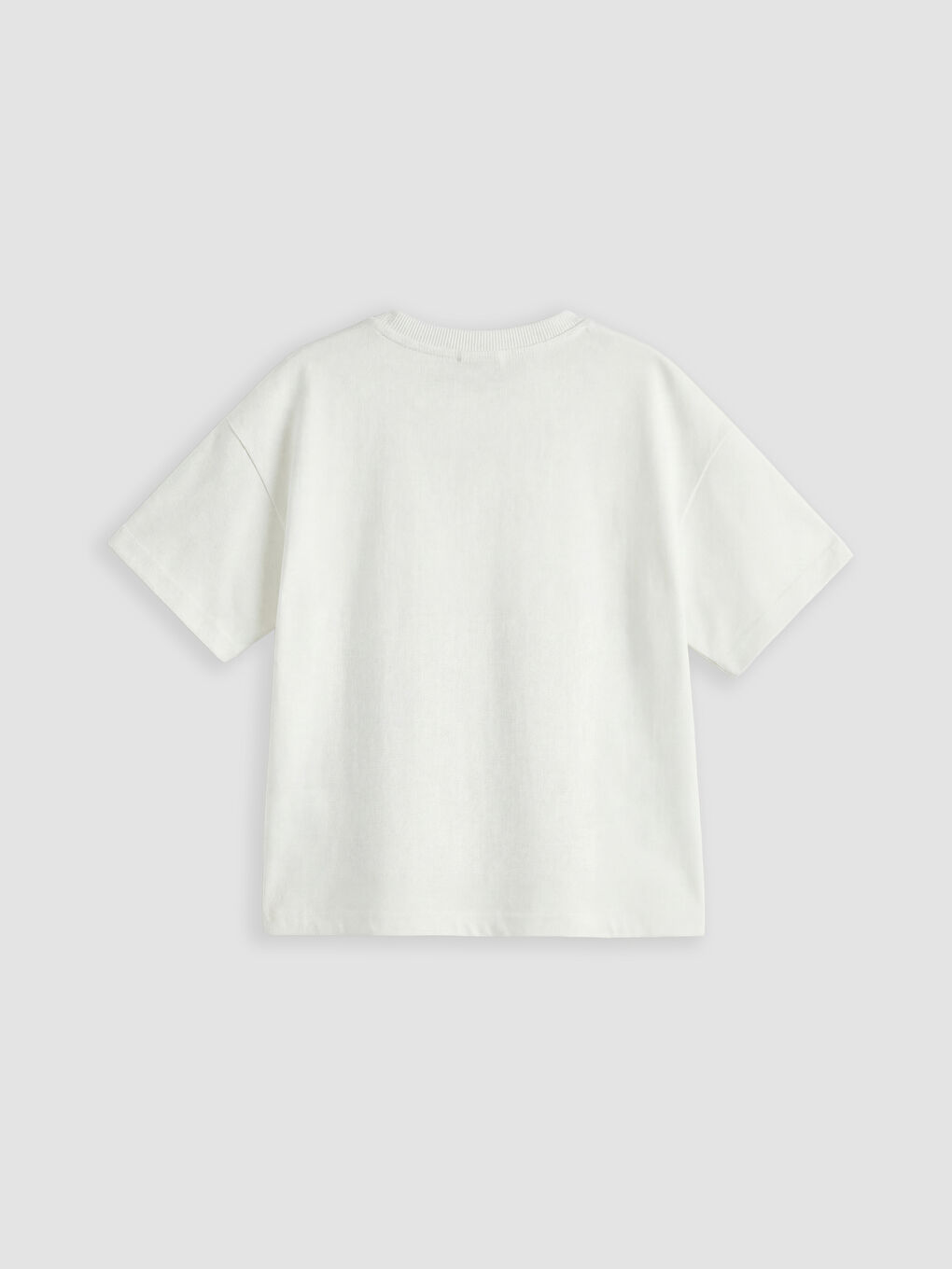 Beyaz Erkek Çocuk Baskılı Tişört-1