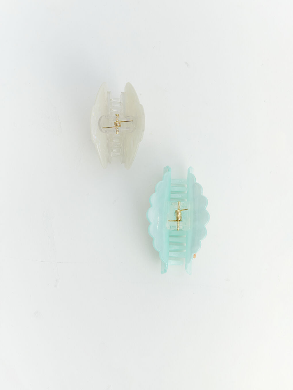 Karışık Deniz Kabuğu Desenli Kadın Mandal Toka Seti 2'li-1