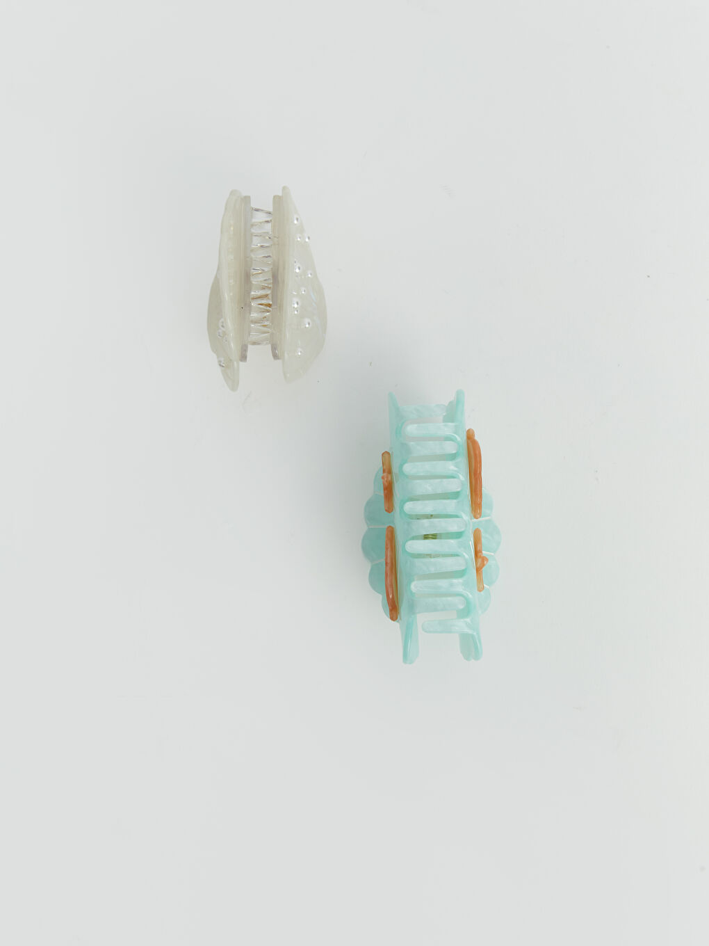 Karışık Deniz Kabuğu Desenli Kadın Mandal Toka Seti 2'li-2