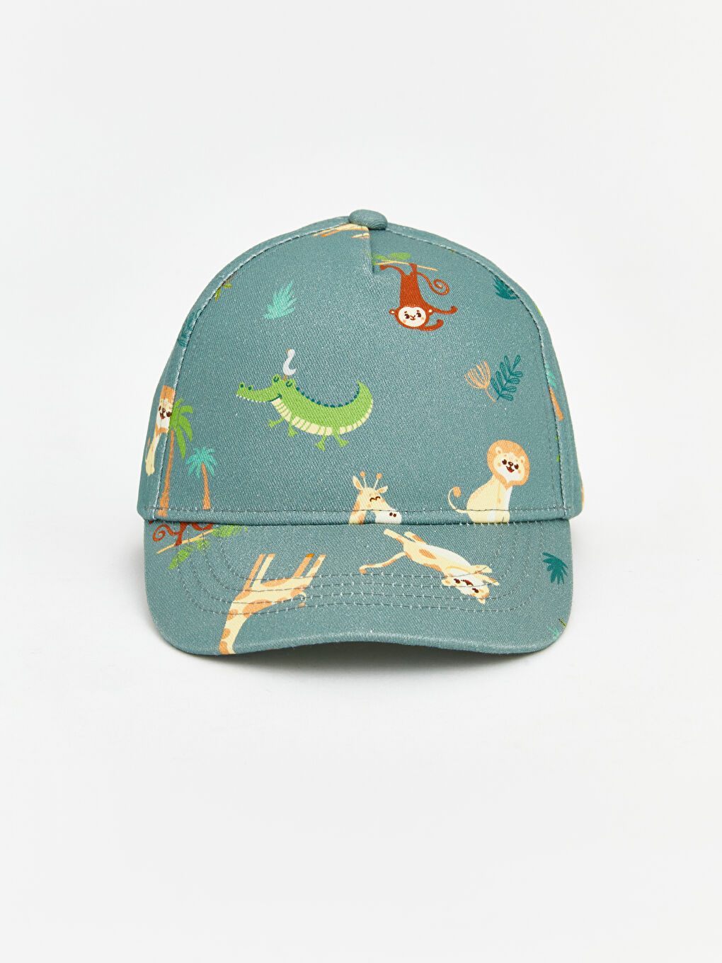 غطاء بيسبول مطبوع عليه حيوانات للأولاد الرضع