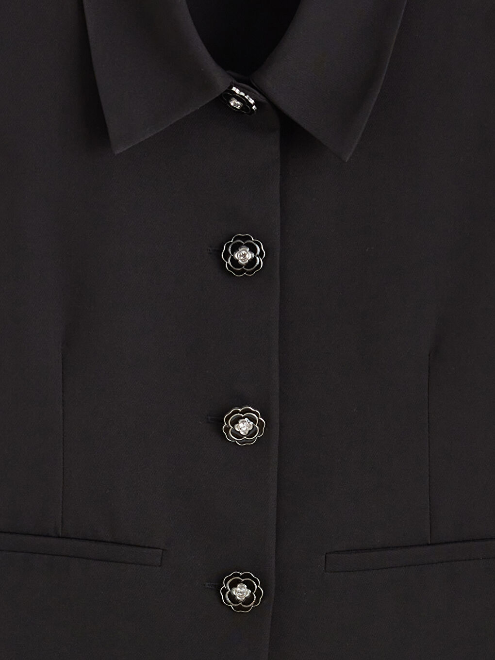 Siyah Kız Çocuk Klasik Yelek-1