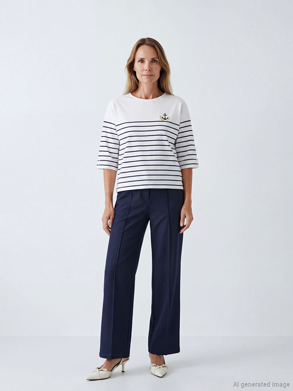 Женщины Синий Футболка-1