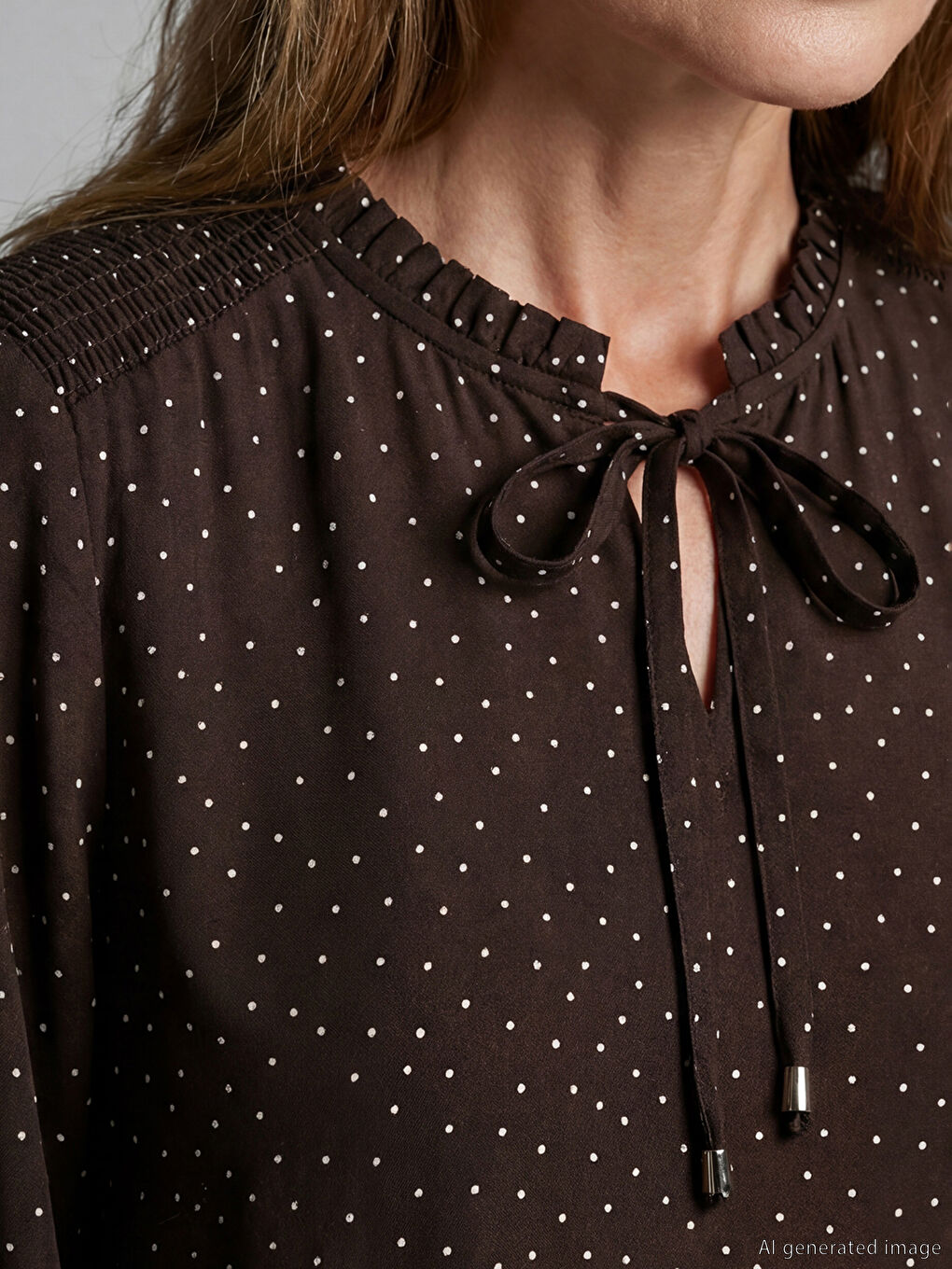 Әйелдер қоңыр Блузка-2