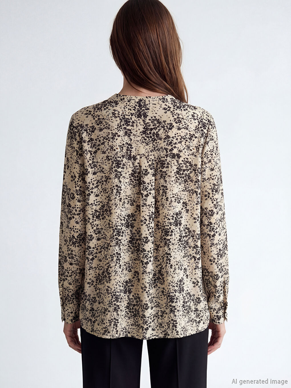 Notch Neck Floral Blouse-3