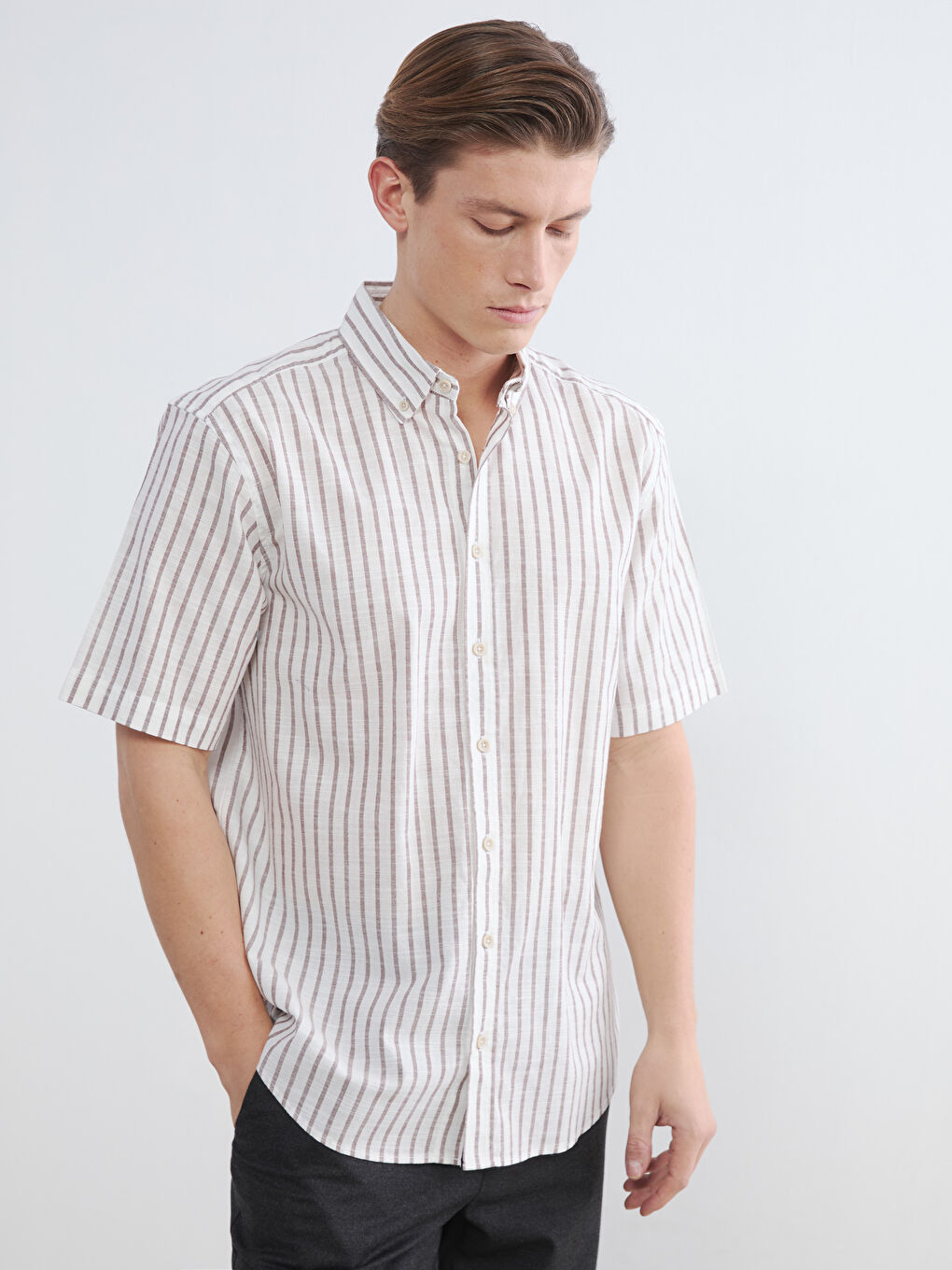 Regular Fit Striped Men's Shirt
