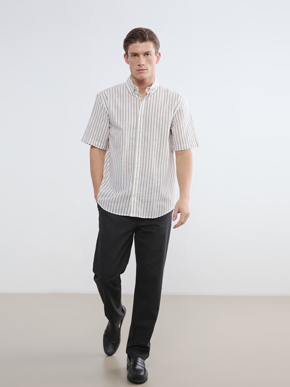 Regular Fit Striped Men's Shirt-1