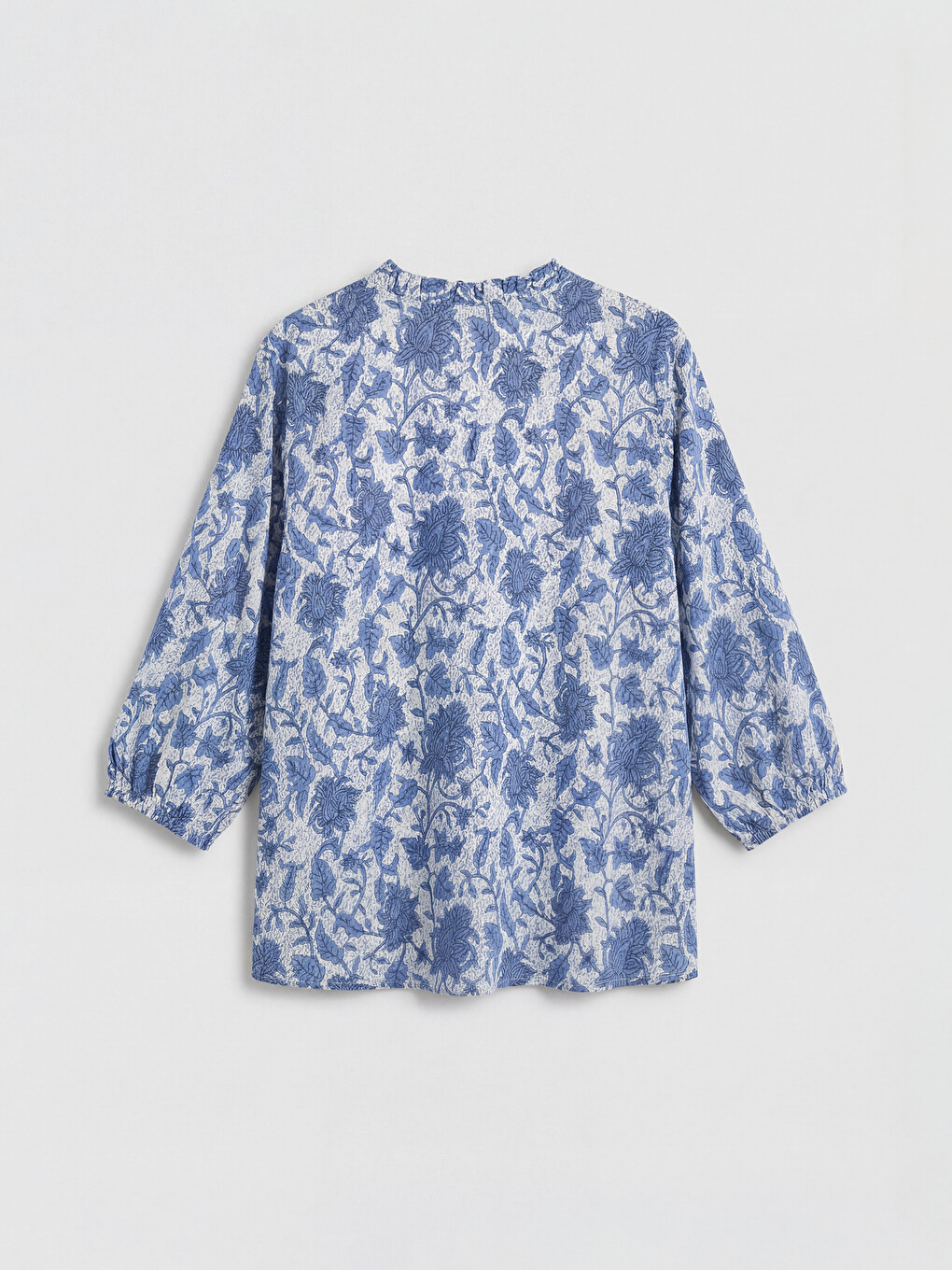 Notch Neck Floral Blouse-4