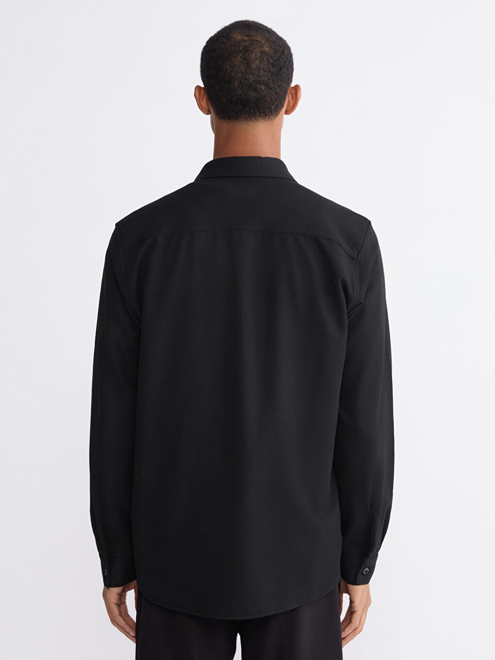 Siyah Slim Fit Erkek Gömlek-3