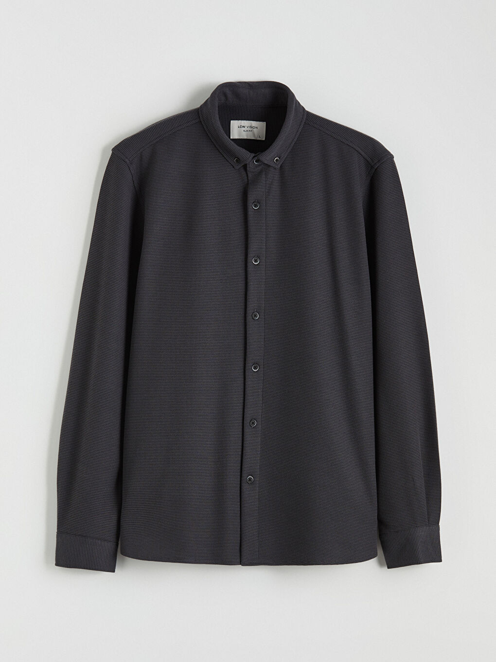 Antrasit Slim Fit Erkek Gömlek-4