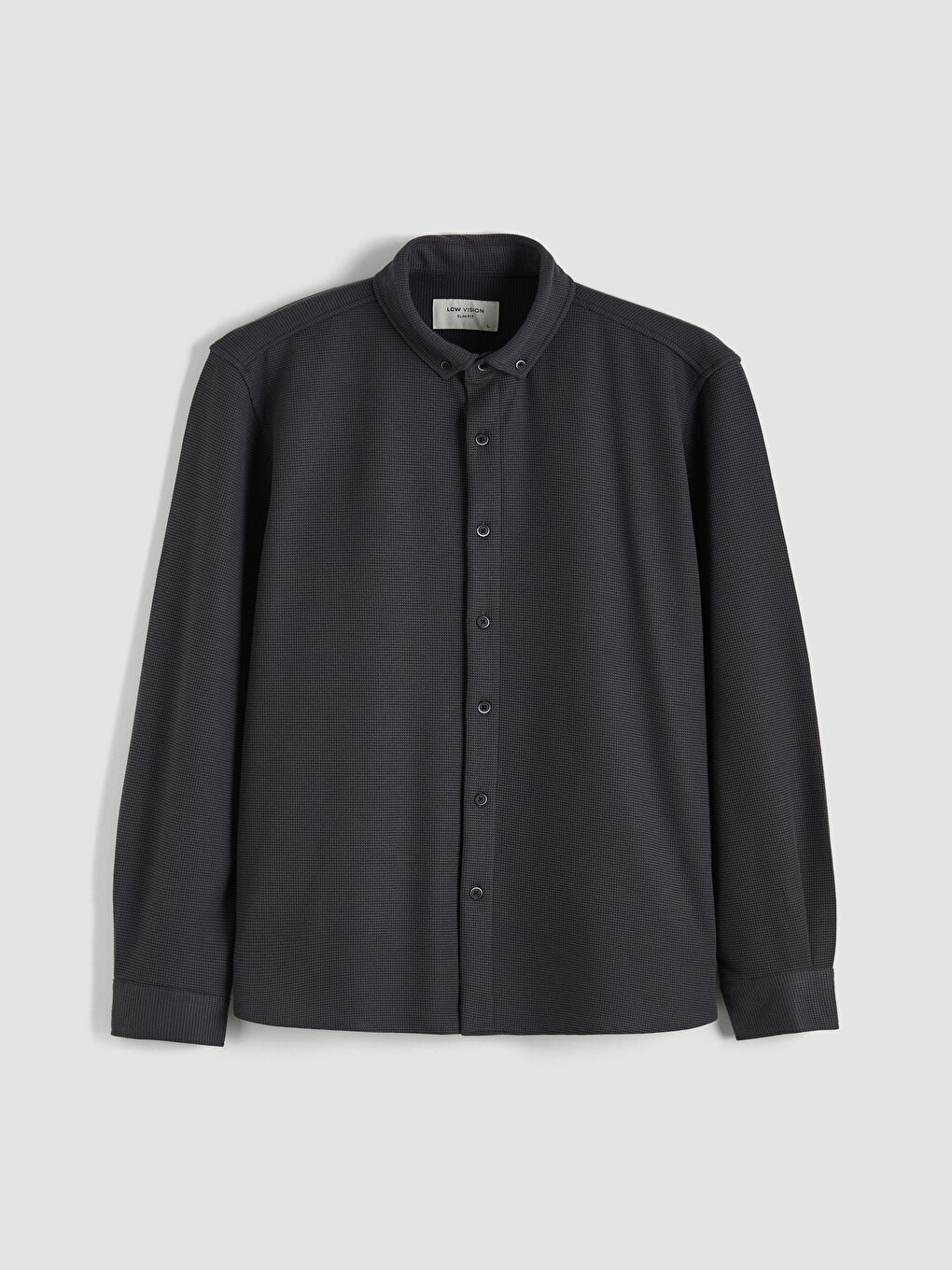 Antrasit Slim Fit Erkek Gömlek-6