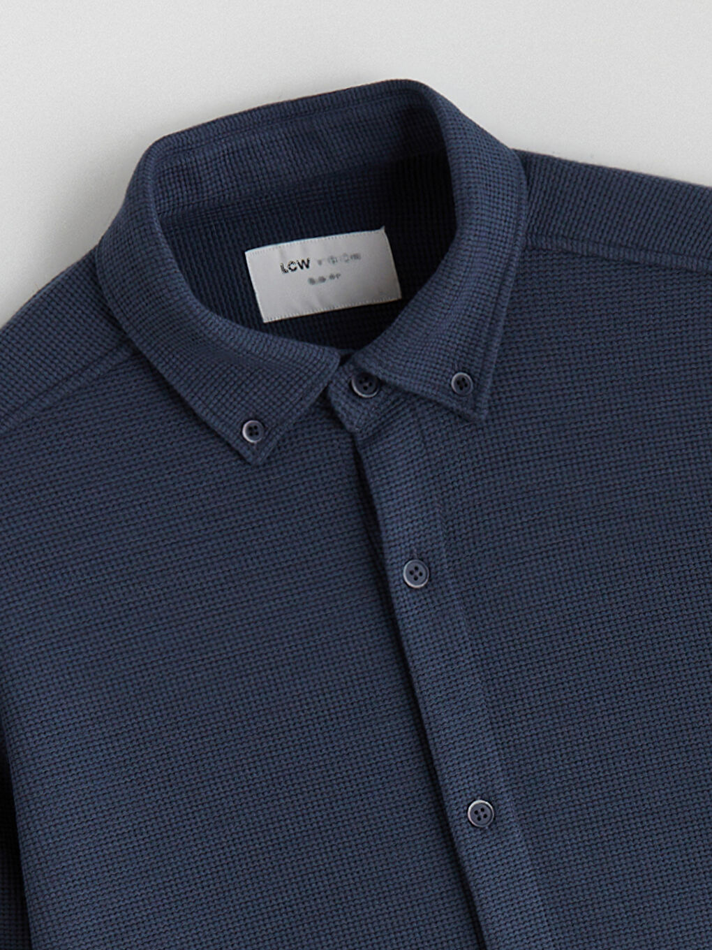 Petrol Slim Fit Erkek Gömlek-5