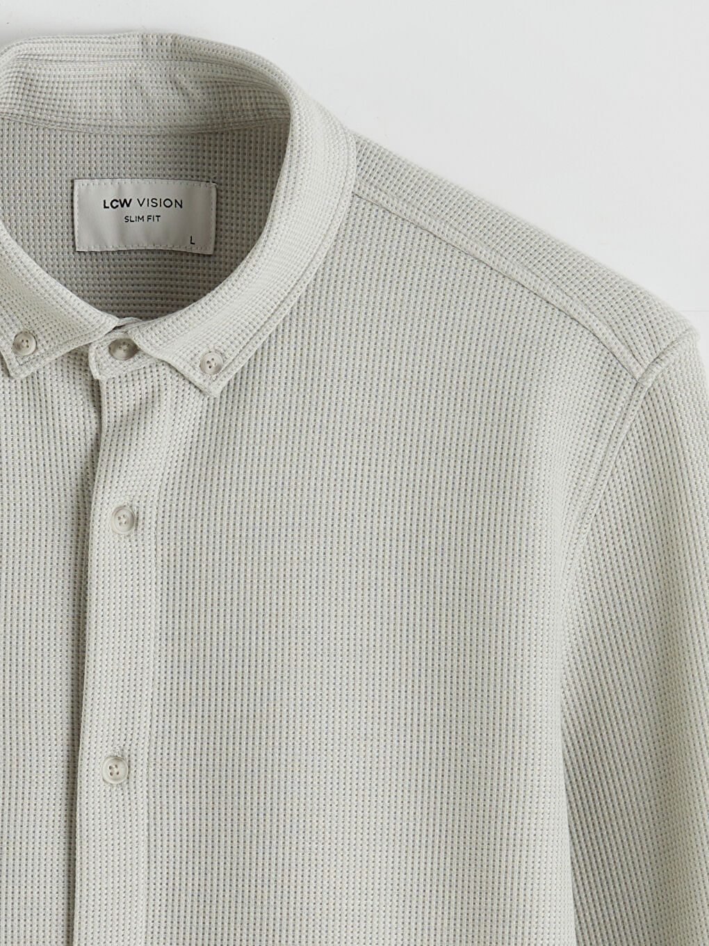 Bej Slim Fit Erkek Gömlek-1