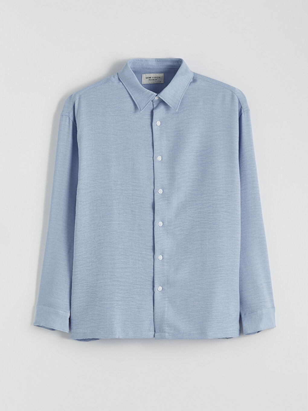 Mavi Rahat Kalıp Erkek Gömlek-4