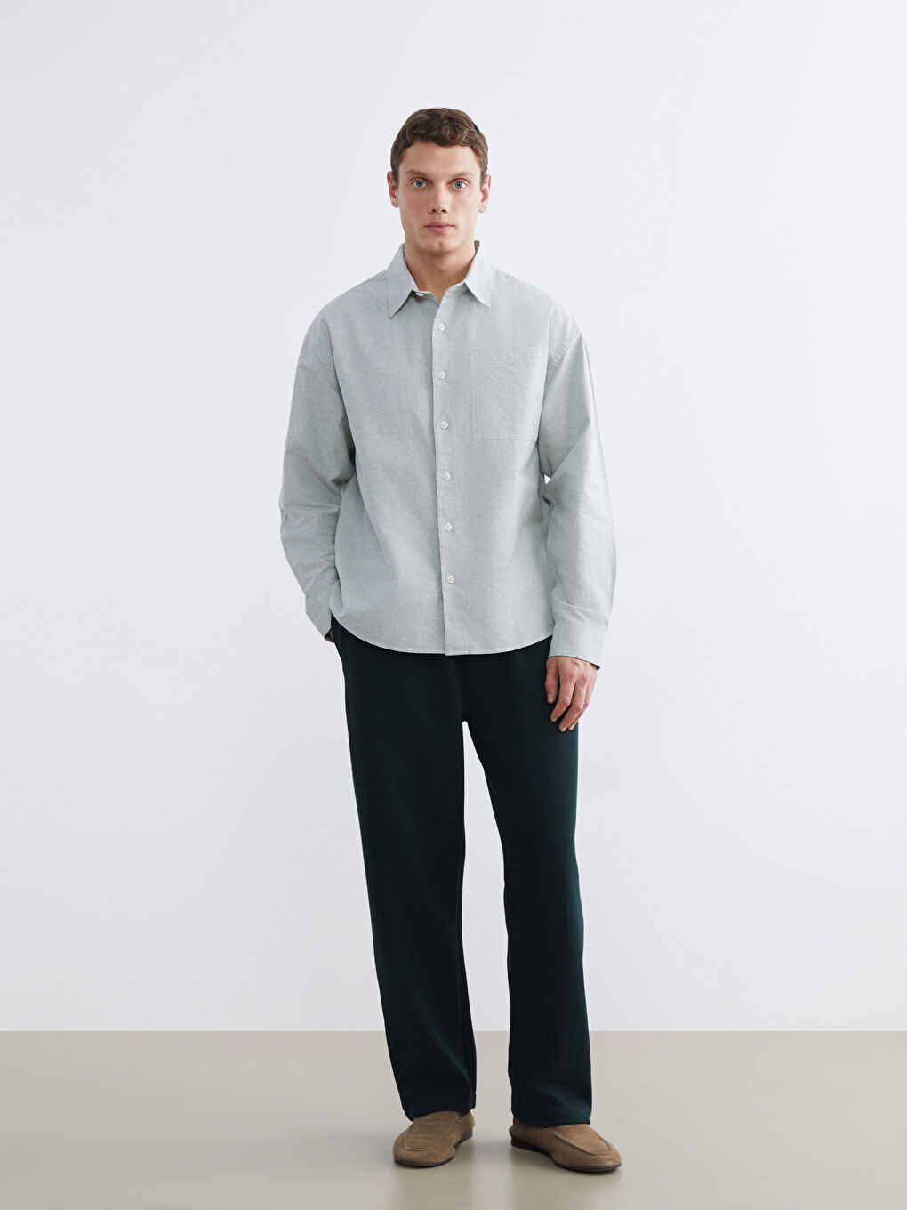 Men's Regular Fit Oxford Shirt-1