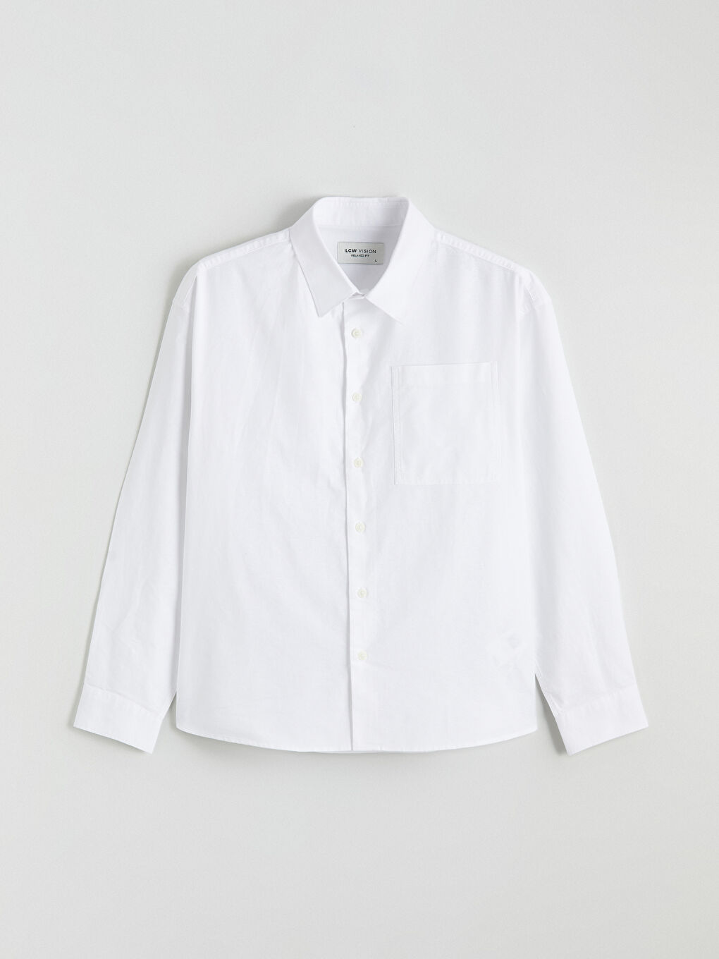 Мужская рубашка стандартного кроя из ткани оксфорд-4