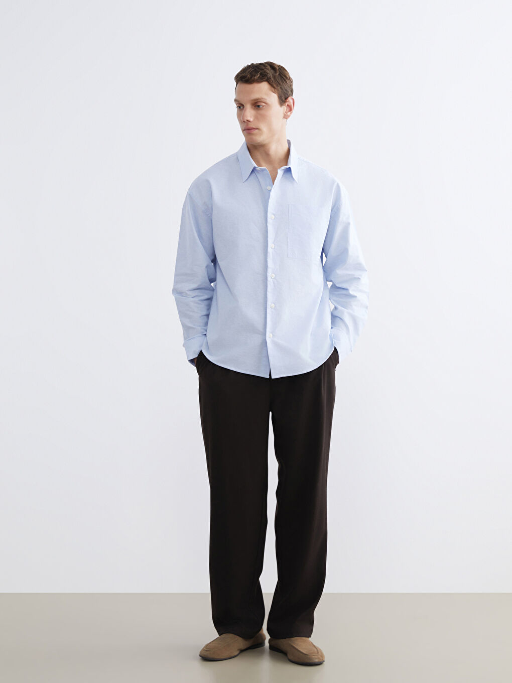 Men's Regular Fit Oxford Shirt-1