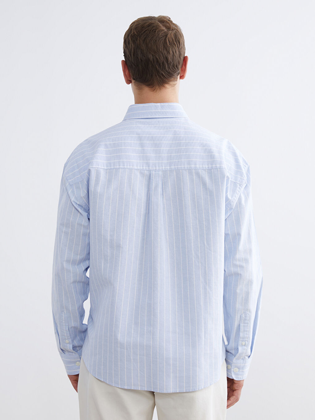 Relaxed Fit Striped Men's Shirt-3
