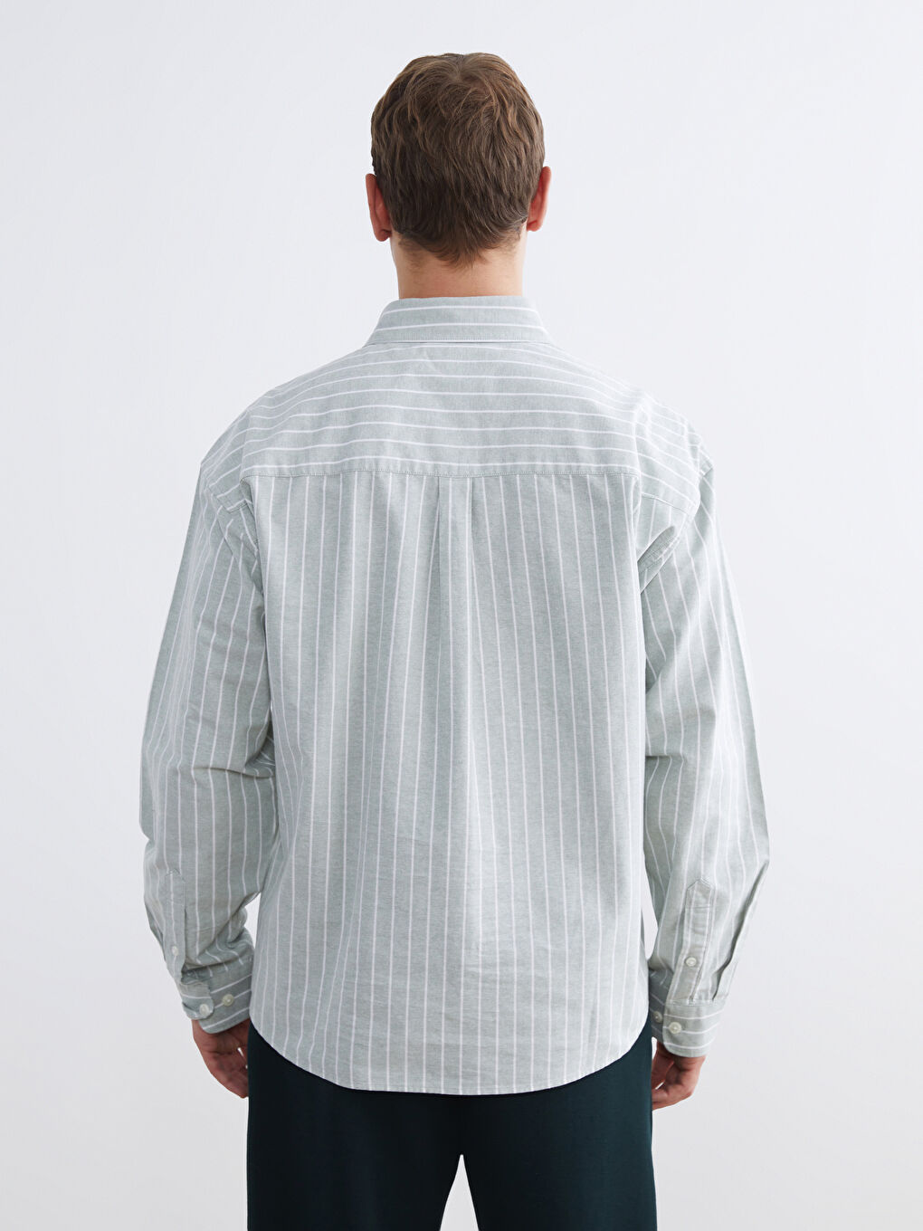 Relaxed Fit Striped Men's Shirt-3