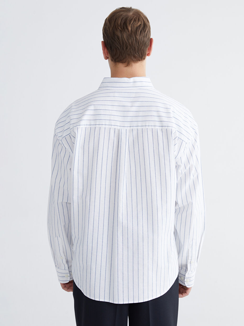 Relaxed Fit Striped Men's Shirt-3