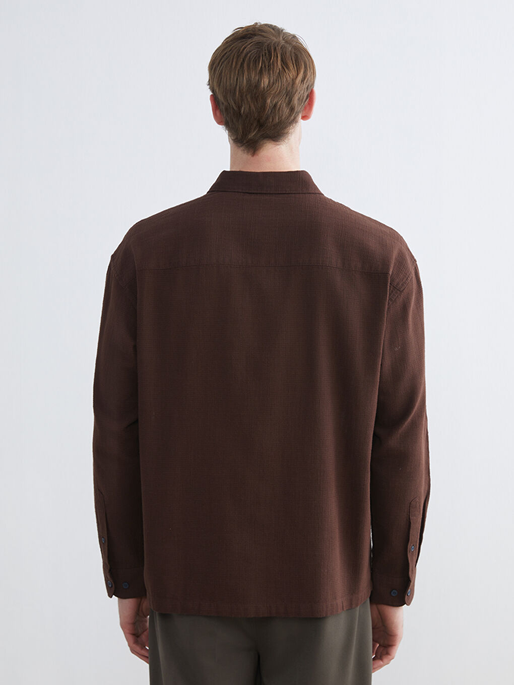 Košulja za muškarce, opušteni kroj, teksturirana-3