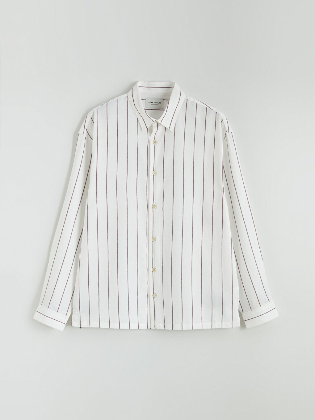 Chemise Texturée Rayée Coupe Décontractée pour Homme-4