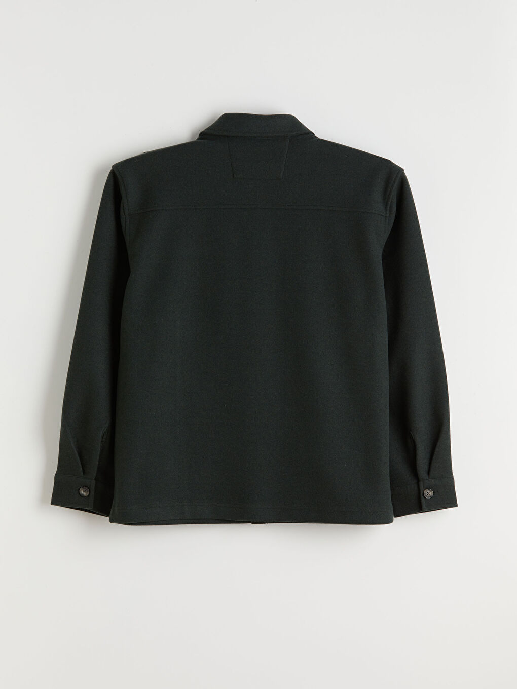 Yeşil Rahat Kalıp Erkek Kaşe Gömlek Ceket-6