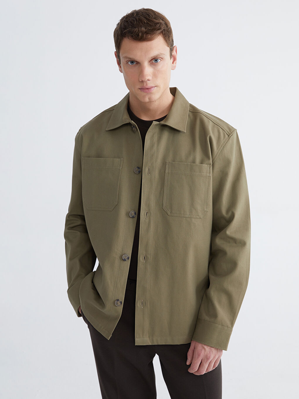 Man KHAKI Overshirt