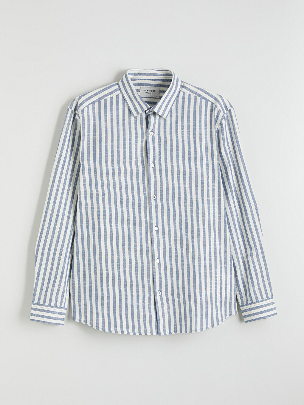 Regular Fit Striped Gabardine Men's Shirt-4