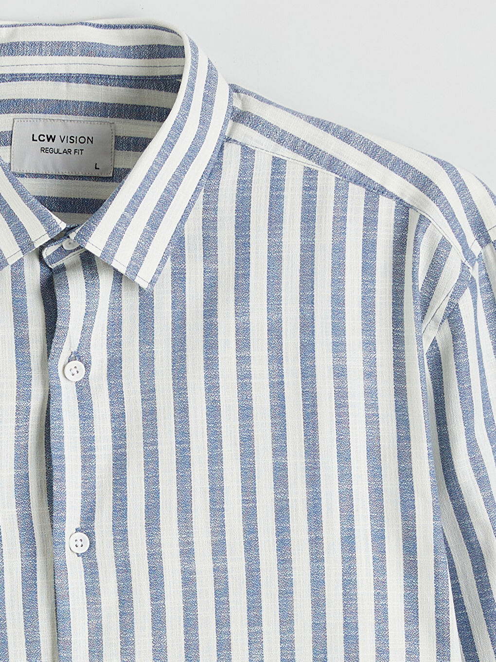 Regular Fit Striped Gabardine Men's Shirt-5