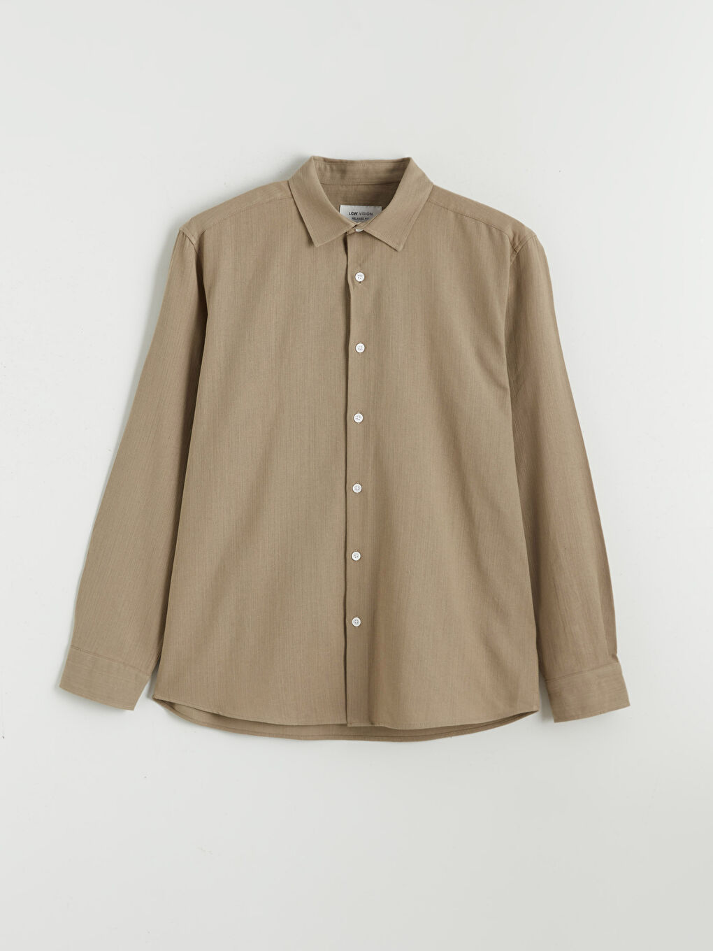 Kahverengi Regular Fit Armürlü Erkek Gömlek-4