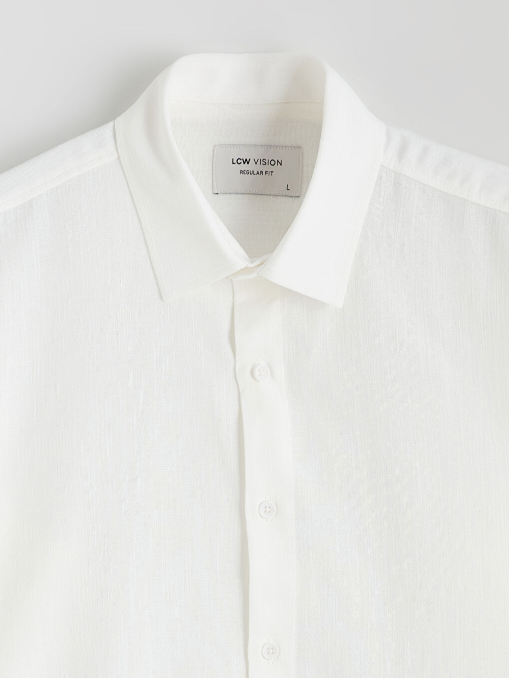 Ekru Regular Fit Armürlü Erkek Gömlek-5