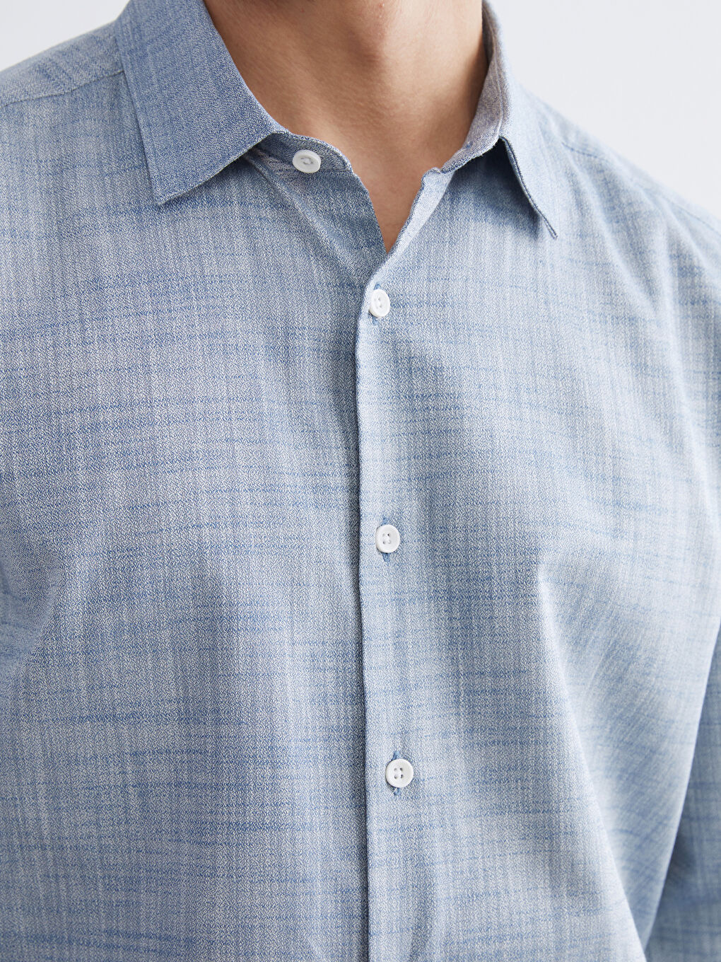 Regular Fit Dobby Fabric Men's Shirt-2