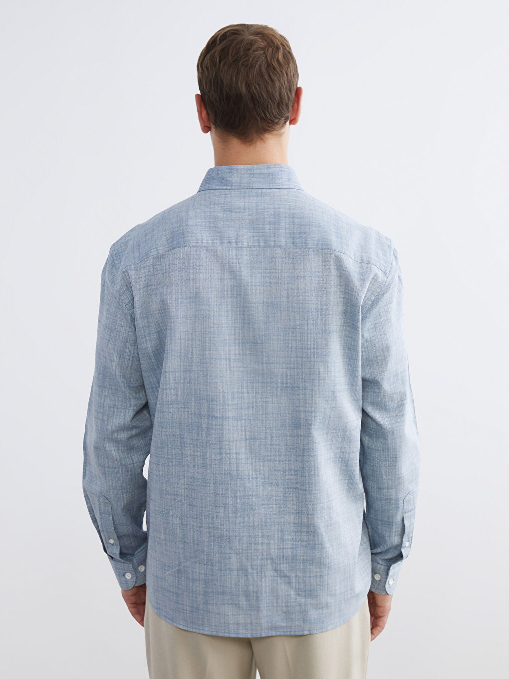 Regular Fit Dobby Fabric Men's Shirt-3