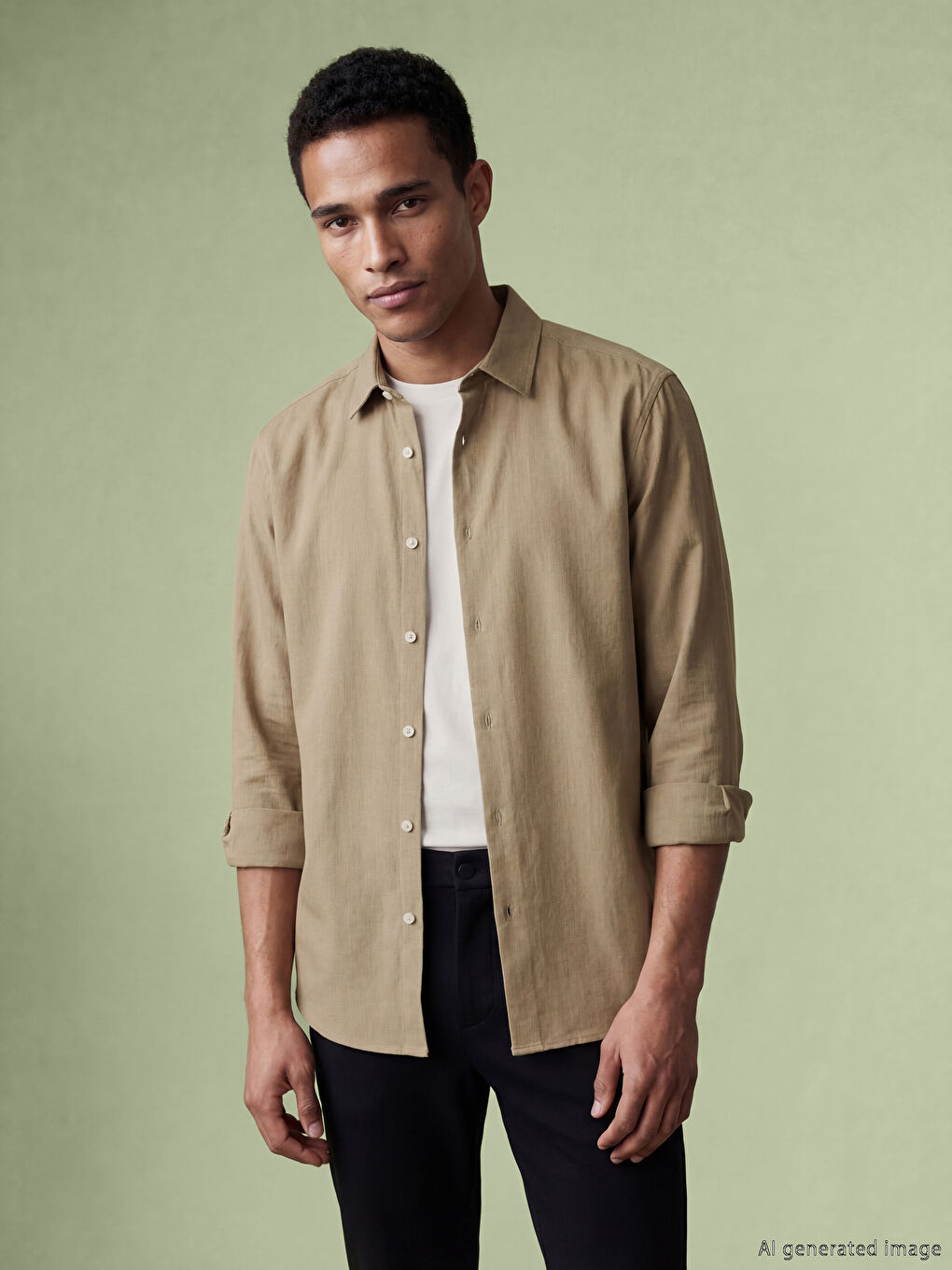 Regular Fit Dobby Fabric Men's Shirt