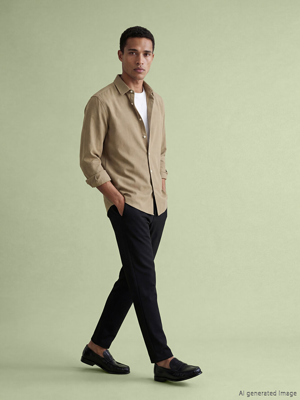 Regular Fit Dobby Fabric Men's Shirt-1