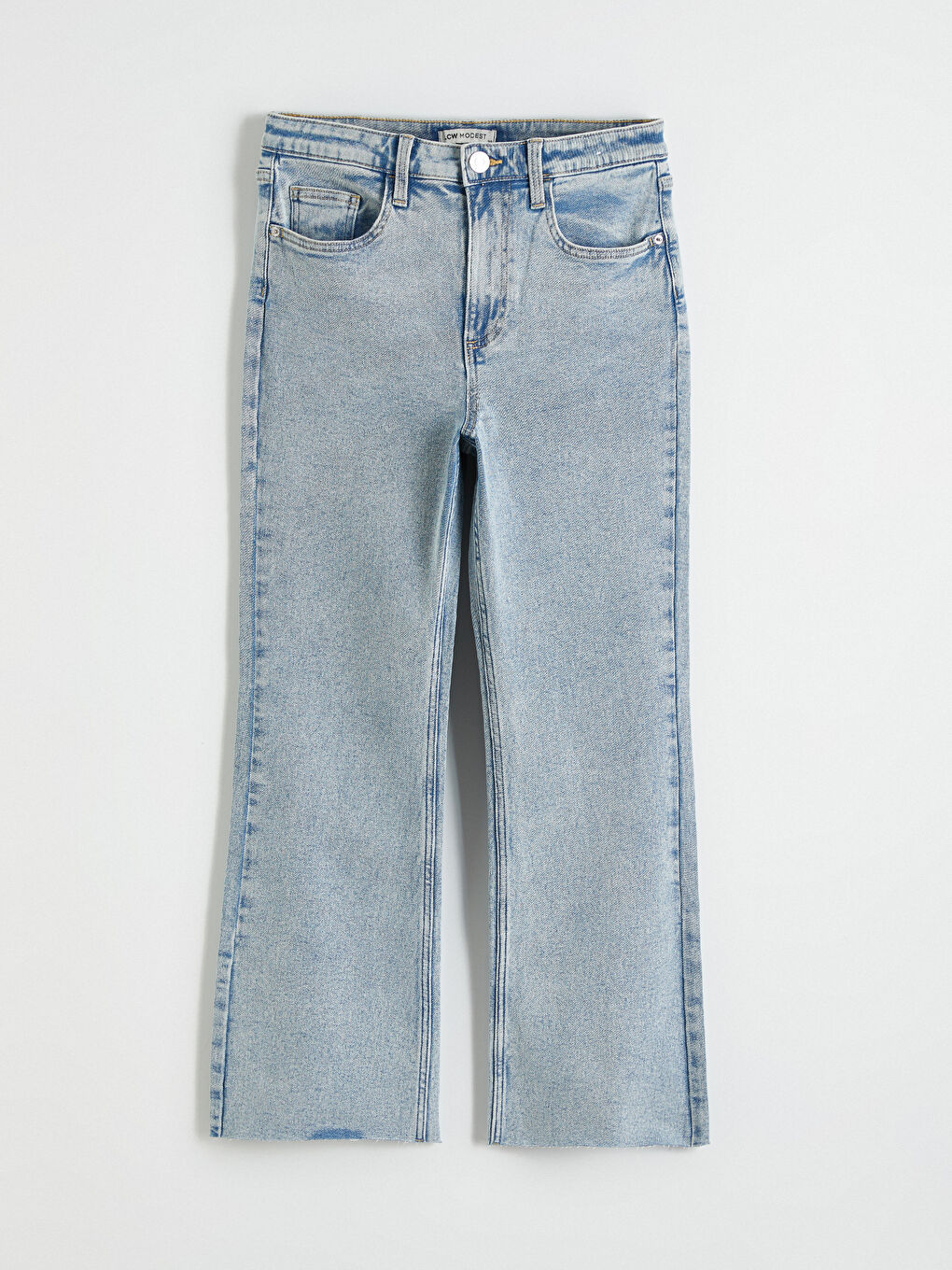 High Waist Crop Flare Women's Jeans-4