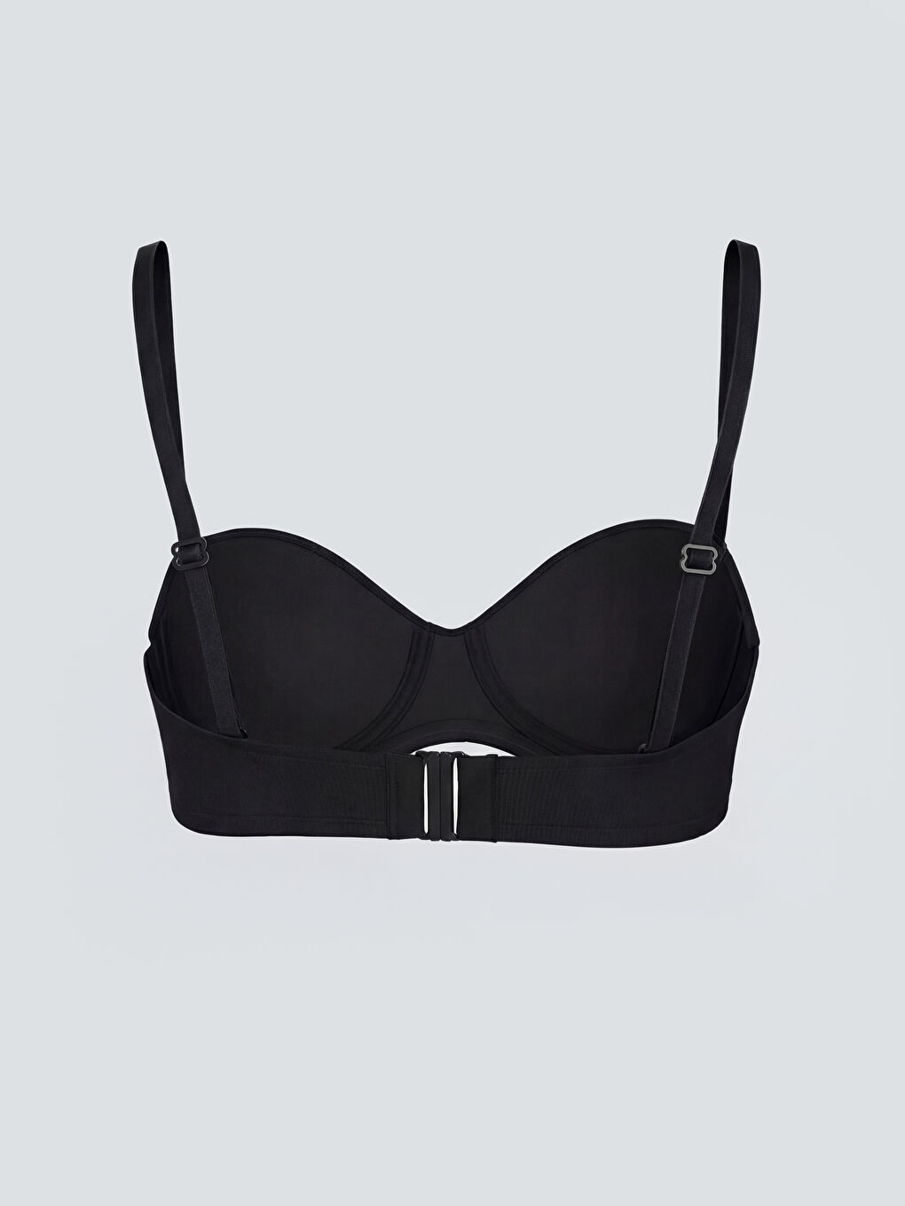 Siyah Burgu Detaylı Kadın Bikini Üstü-1